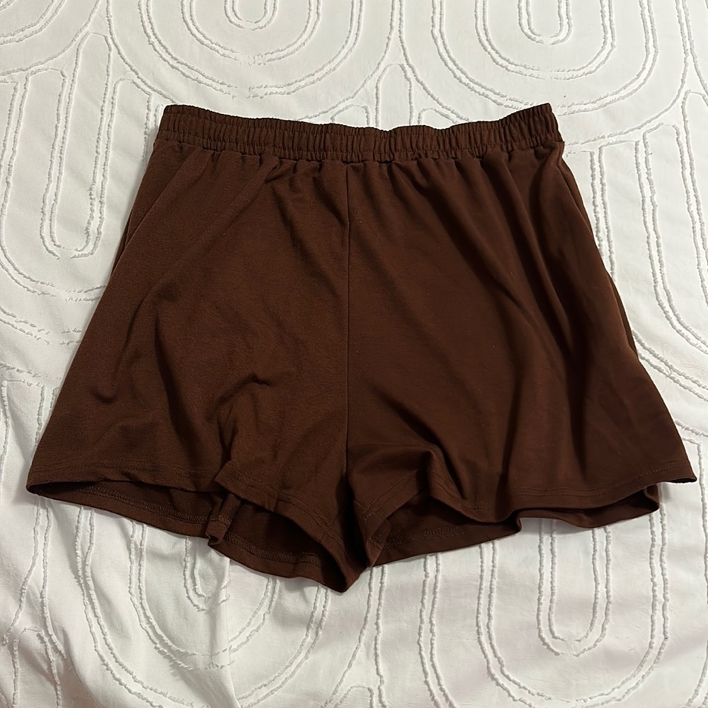 Brown sweat shorts!